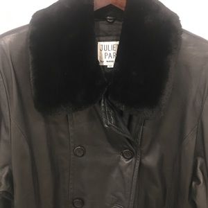 Vintage Juliette Paris 100% genuine leather coat